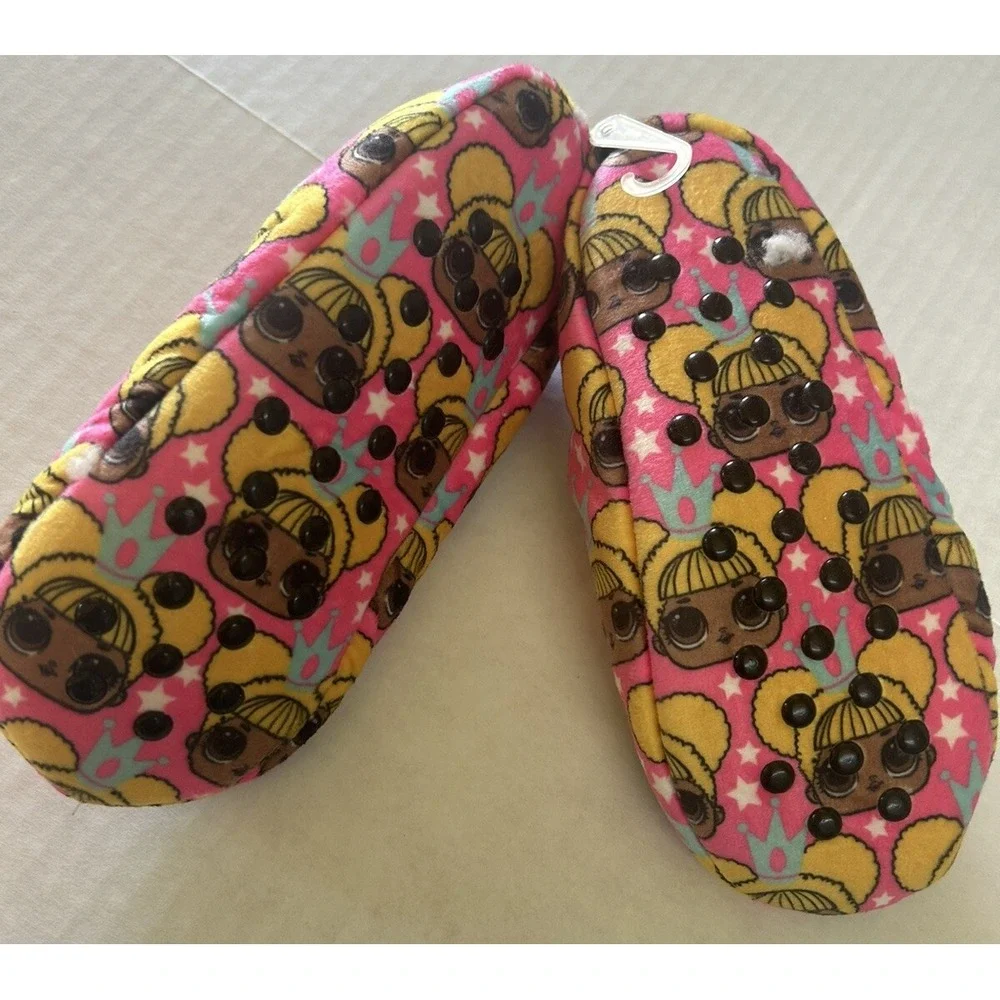 LOL SURPRISE BABBA Slippers Fuzzy Sherpa M/L Shoe Size‎ 13 - 4 NWT